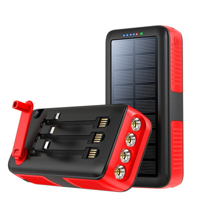Outdoor Portable 50000mAh Solar Power Bank with Cable