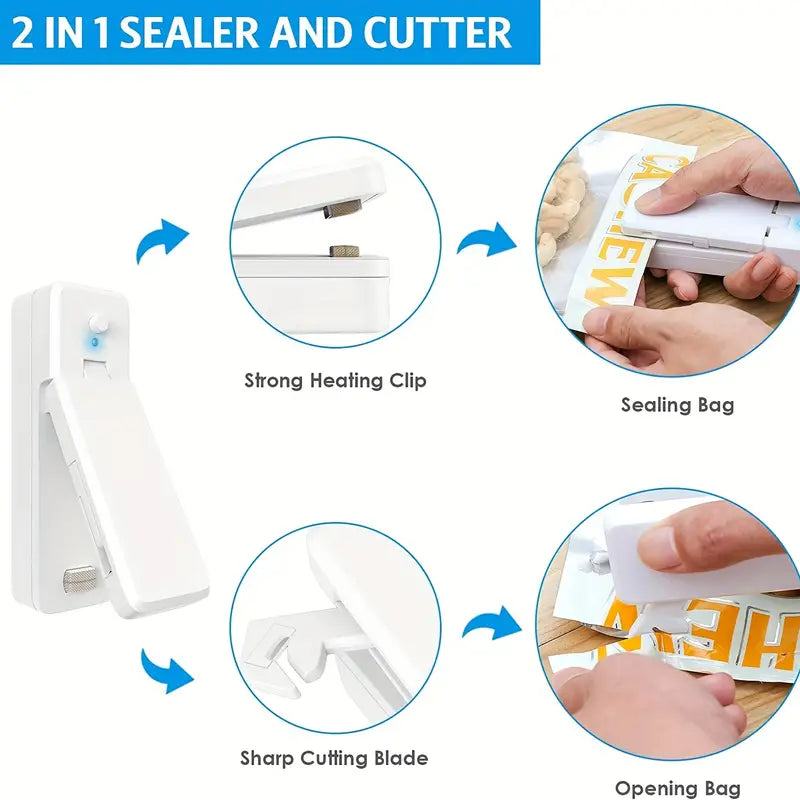 Mini Bag Sealer - Rechargeable Handheld Heat Sealing Tool