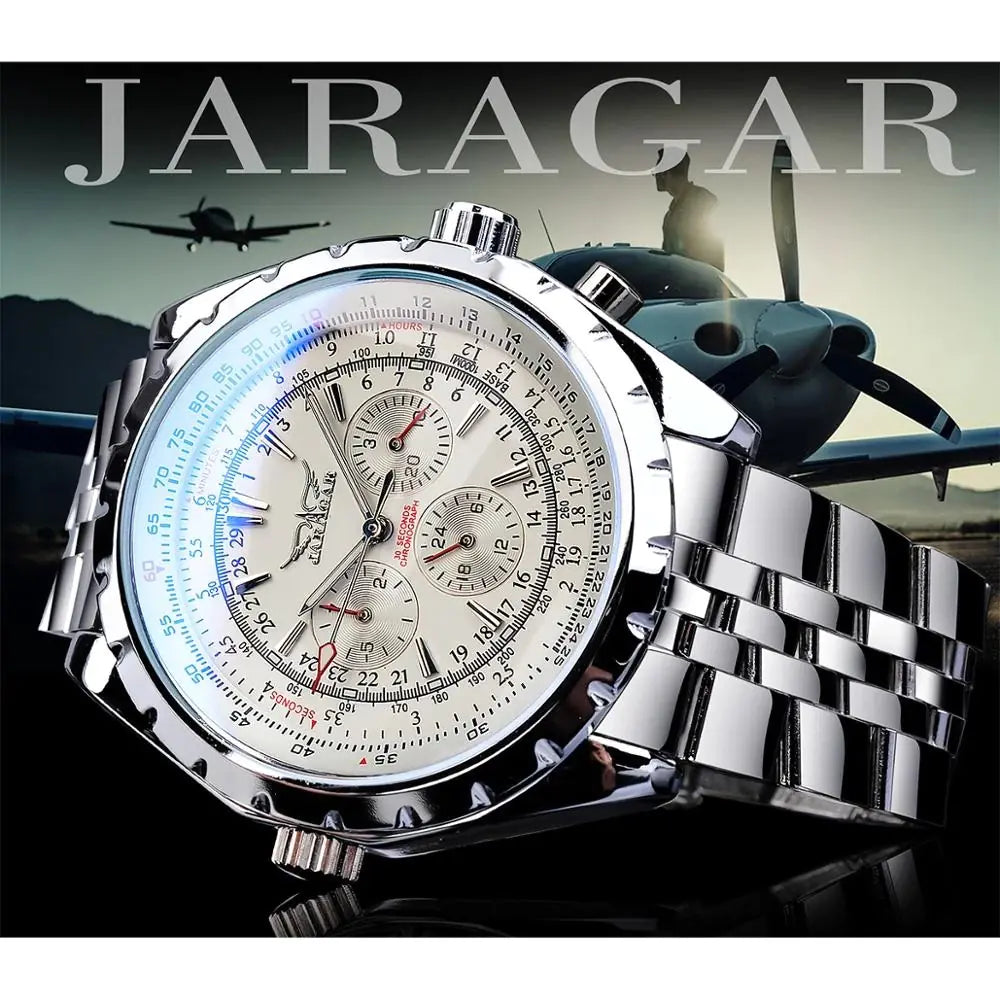Jaragar Men's Automatic Mechanical Watch with Calendar