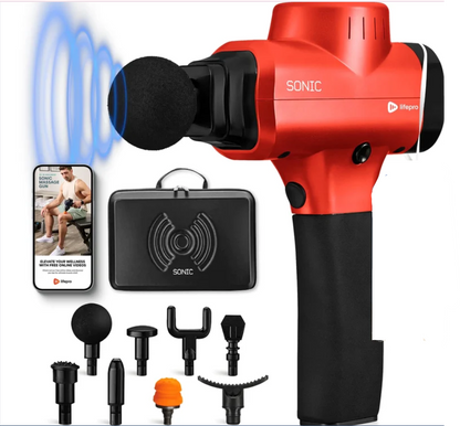 LifePro Massage Gun Muscle Massager Gun Massage Gun Deep Tissue Message Gun Muscle Massage Gun Back Massager Gun Percussion Massage Gun for Athletes Includes 8 Massage Heads 5 Speed