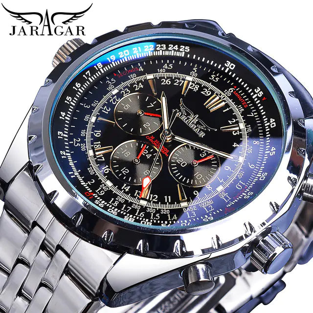 Jaragar Men's Automatic Mechanical Watch with Calendar