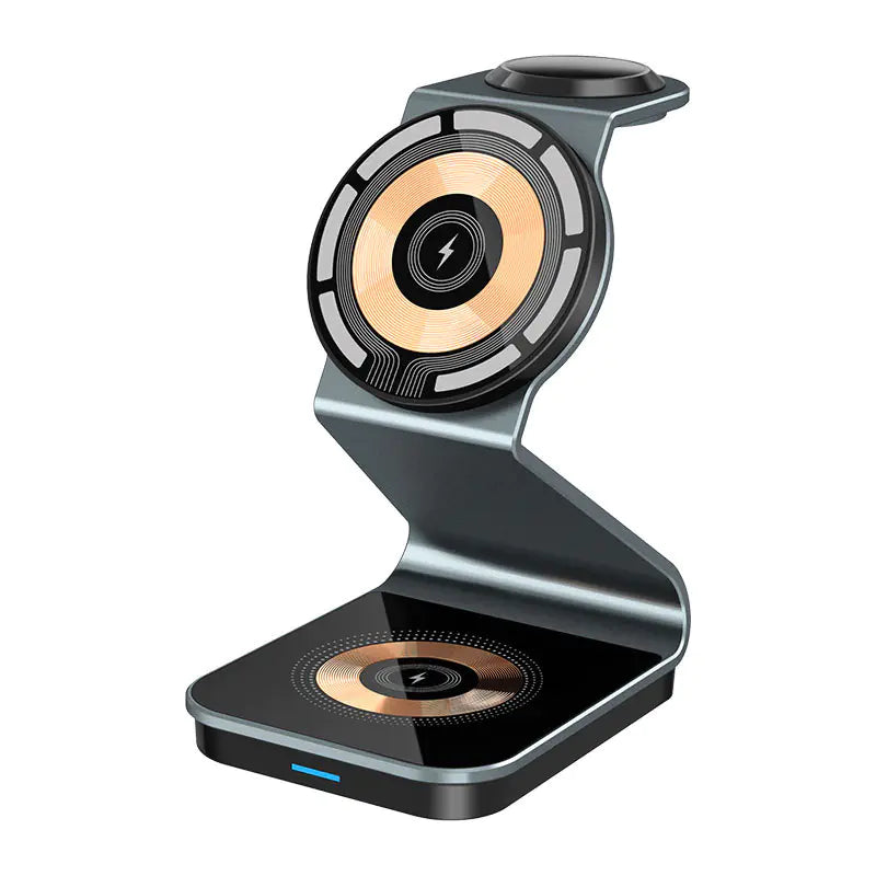 3-in-1 Wireless Charger with Magnetic Transparent Stand