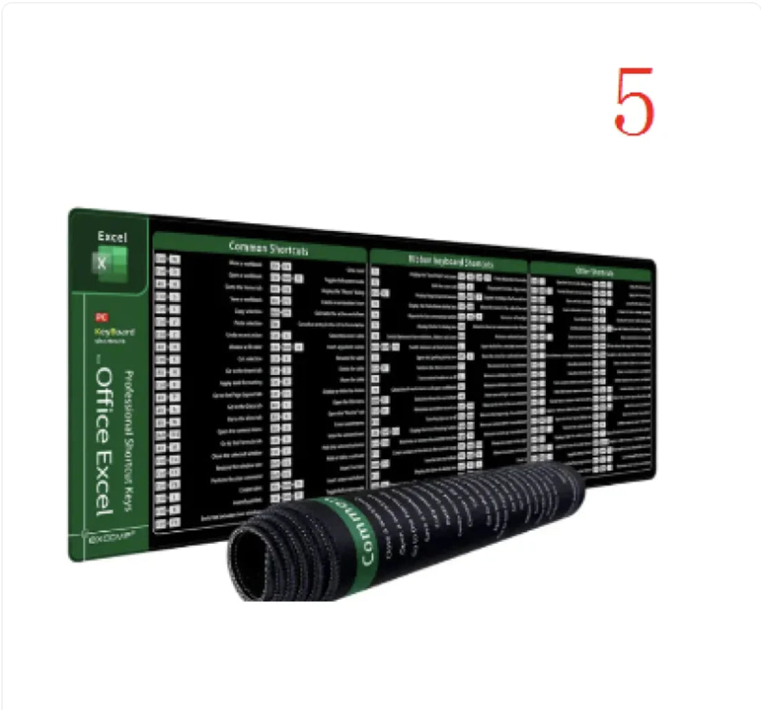 Shortcut Key Guide Mouse Pad