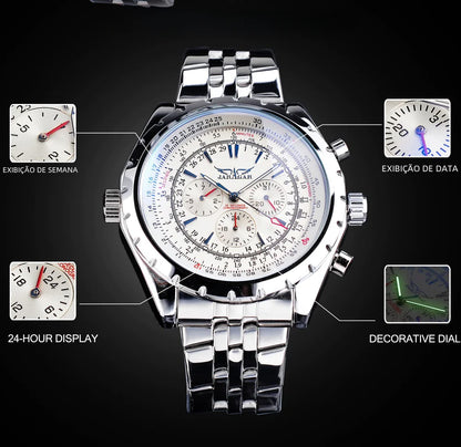 Jaragar Men's Automatic Mechanical Watch with Calendar