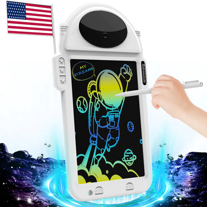 Sebtle LCD Writing Tablet for Kids 8.8 Inch Erasable Toddler Doodle Board Electronic Writing Tablet Toys Educational Learning for 3 4 5 6 7 Years Old Boys Girls Christmas Gifts- White
