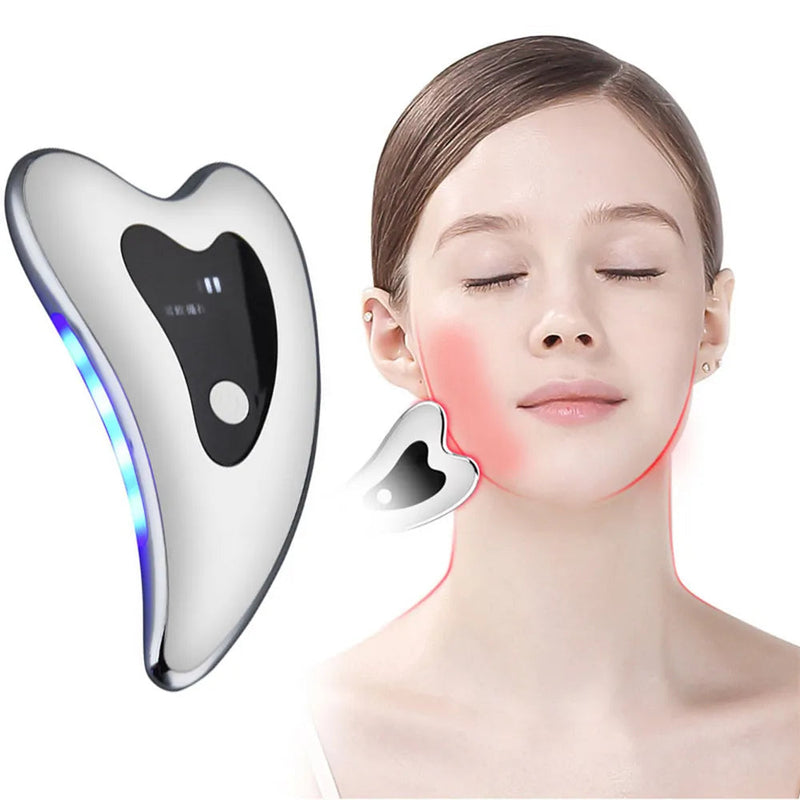 Electric USB Rechargeable Facial Scraping Body Guasha Massager Wrinkle Remover Board Scraping Scraper Tool Body Massage