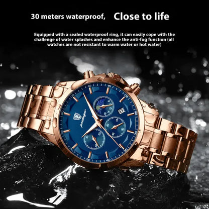 Waterproof Multifunctional Men’s Quartz Sports Watch